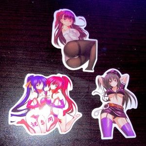 3 Anime Girl Stickers